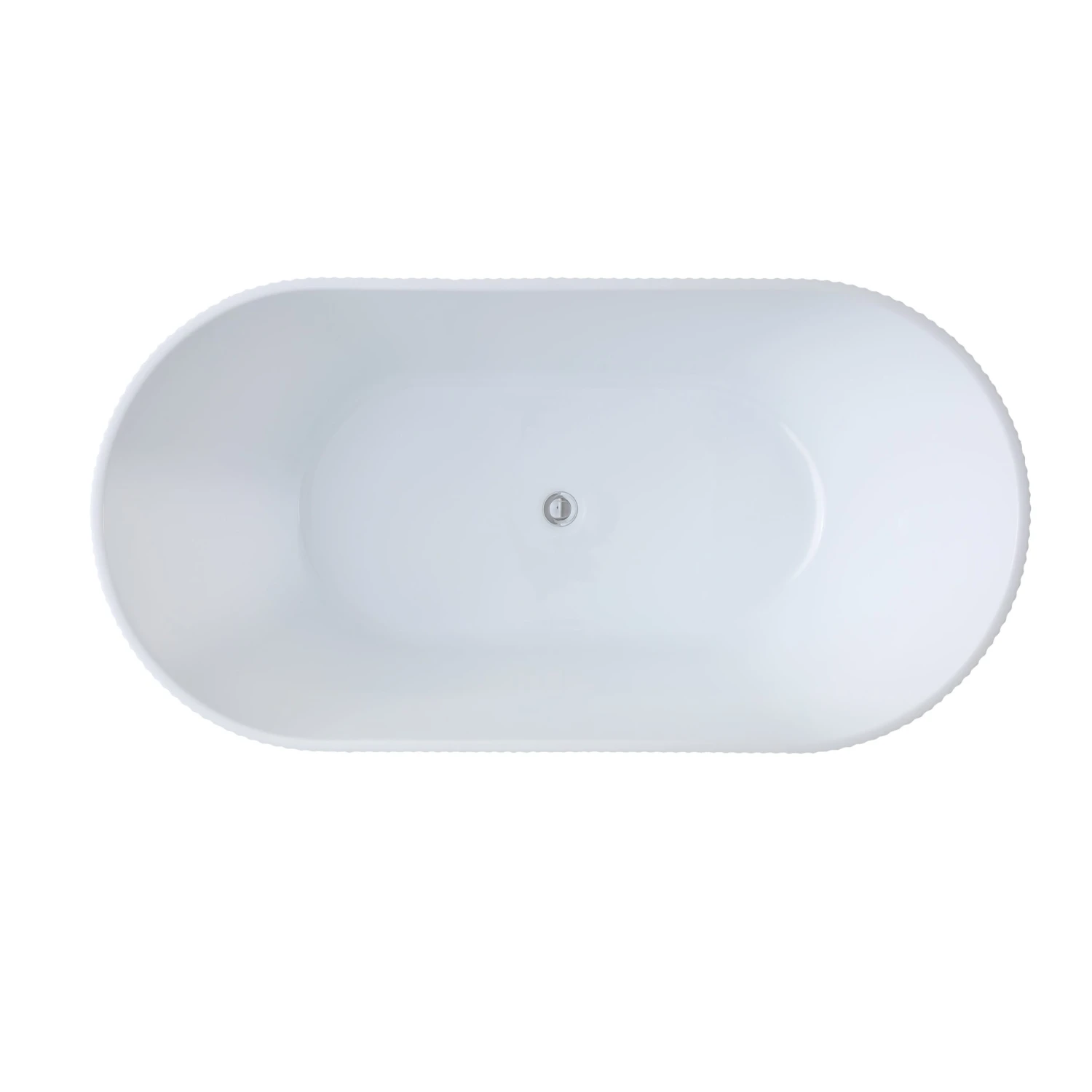 Poseidon POS Ally Groove Oval Freestanding Bath Gloss White Finish 1500mm 7 Poseidon POS Ally Groove Oval Freestanding Bath Gloss White Finish 1500mm - Image 5