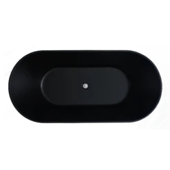 Poseidon POS Ally Groove Fluted Oval Freestanding Bath Matte Black Finish 1500mm -Home Furnishings Store L81A1822 bdfb73f3 0e17 4fad 8c57 b0f5571ba848