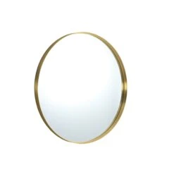 Poseidon Yellow Gold Frame Round Mirror -Home Furnishings Store L81A9919 scaled 1