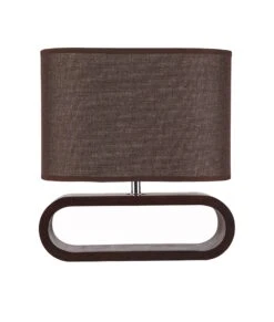 LOTUS: Blonde / Dark Wood Cloth Shade Table Lamps -Home Furnishings Store LOTUS2 20210517