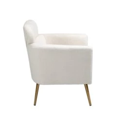 Melissa Faux-Fur Sheeperd Armchair In White -Home Furnishings Store MELISA AC4