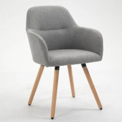 Milan Dining Chair In Grey Fabric