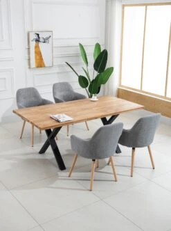 Milan Dining Chair In Grey Fabric 9 Milan Dining Chair In Grey Fabric -Home Furnishings Store MILAN CH GREY2