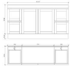 ABS BOSTON Matt Grey Freestanding Vanity Single Bowl 1500mm -Home Furnishings Store MPnr05Pc