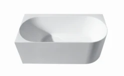 NOVA White Back To Wall Corner Bathtub 1400/1500/1700mm -Home Furnishings Store NO 1500L W2 600x370 1