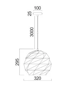 ORIGAMI: Interior Large Dome Carved Iron Origami Style Pendant Lights -Home Furnishings Store ORIGAMI4 6 LINE 20210831