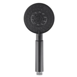 AQU Black 5 Function Round Handheld Shower