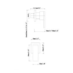 BLAZE Black Shower Wall Taps -Home Furnishings Store OX0002.ST03