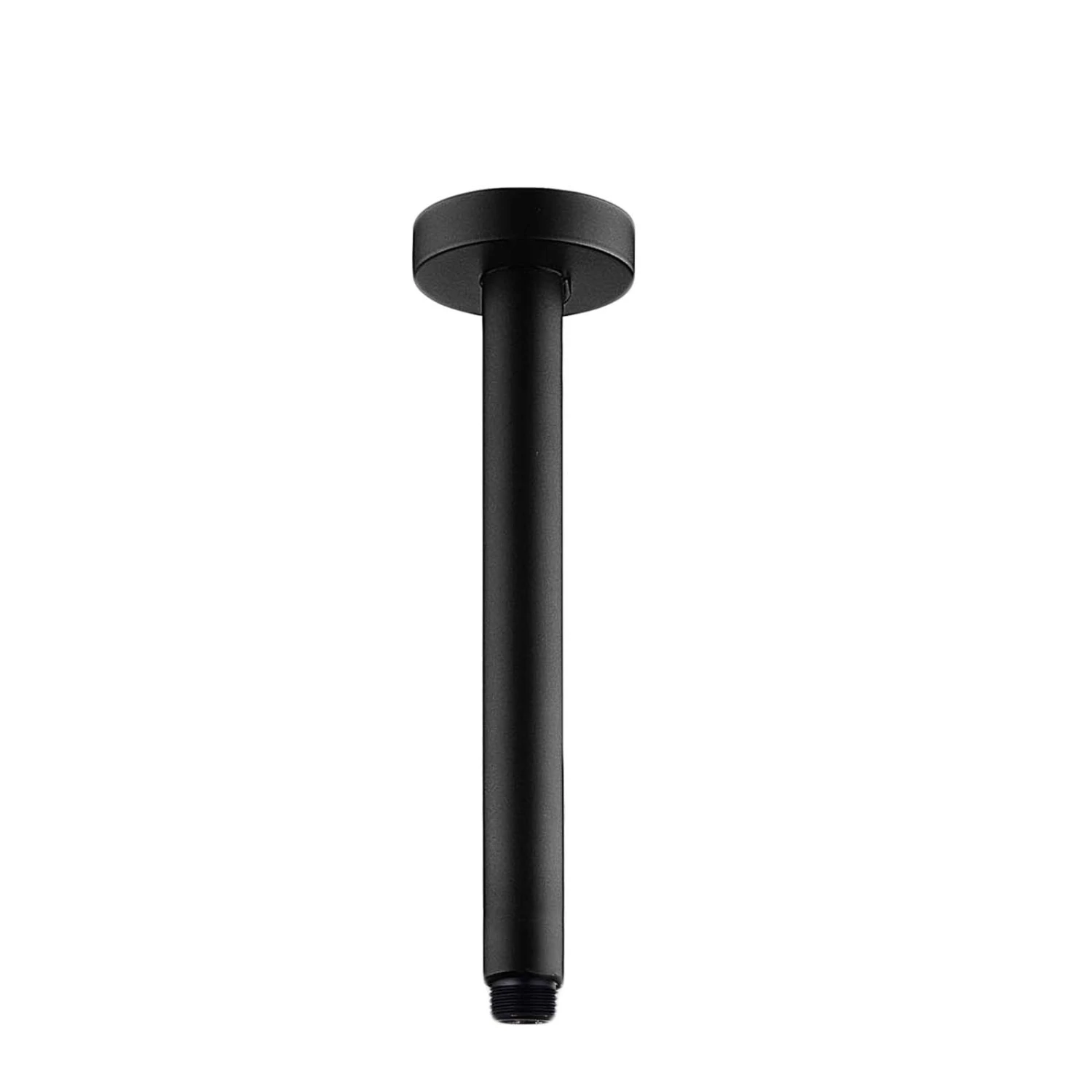 Pentro Matte Black Round Ceiling Shower Arm 200mm 3 Pentro Matte Black Round Ceiling Shower Arm 200mm