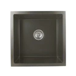 Single Bowl Handmade 304 Stainless Steel Sink In Dark Grey 440x205mm