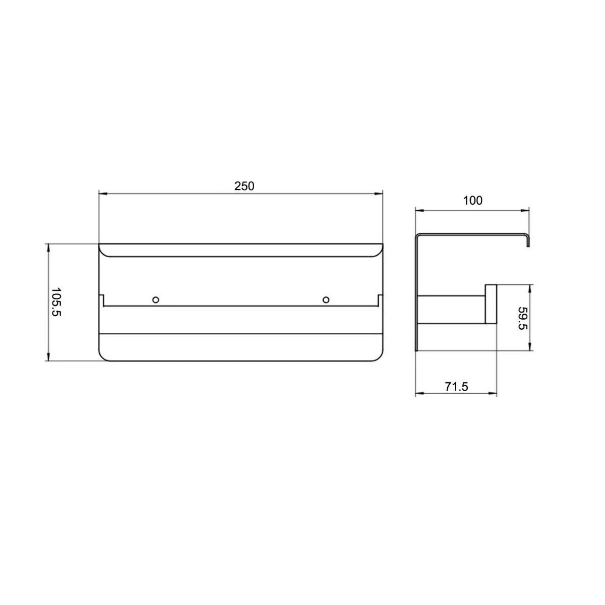 IVANO Black Double Toilet Paper Holder With Cover 4 IVANO Black Double Toilet Paper Holder With Cover - Image 2