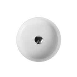 POSEIDON Matte White Ceramic Basin (Round: 346x346x114) -Home Furnishings Store PA3535