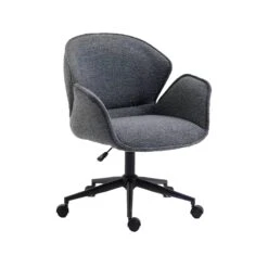 Power Office Chair In Grey Fabric