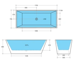 Poseidon Qubist Free Standing Bathtub 18 Poseidon Qubist Free Standing Bathtub -Home Furnishings Store QBT1700