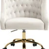 Roosevelt Office Chair In White Velvet -Home Furnishings Store ROOSEVELT OC WHT