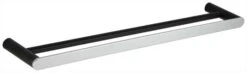 Sleek Double Towel Rail (Black / Chrome)