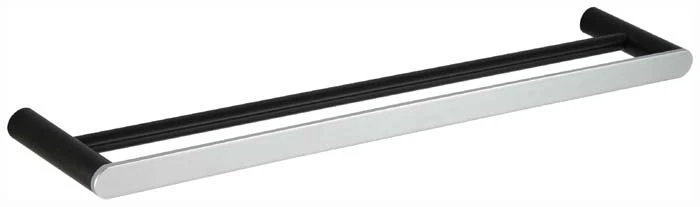 Sleek Double Towel Rail (Black / Chrome) 3 Sleek Double Towel Rail (Black / Chrome)