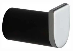 Sleek Robe Hook (Black / Chrome)