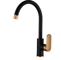 Vetto Sink Mixer Matte Black Rose Gold