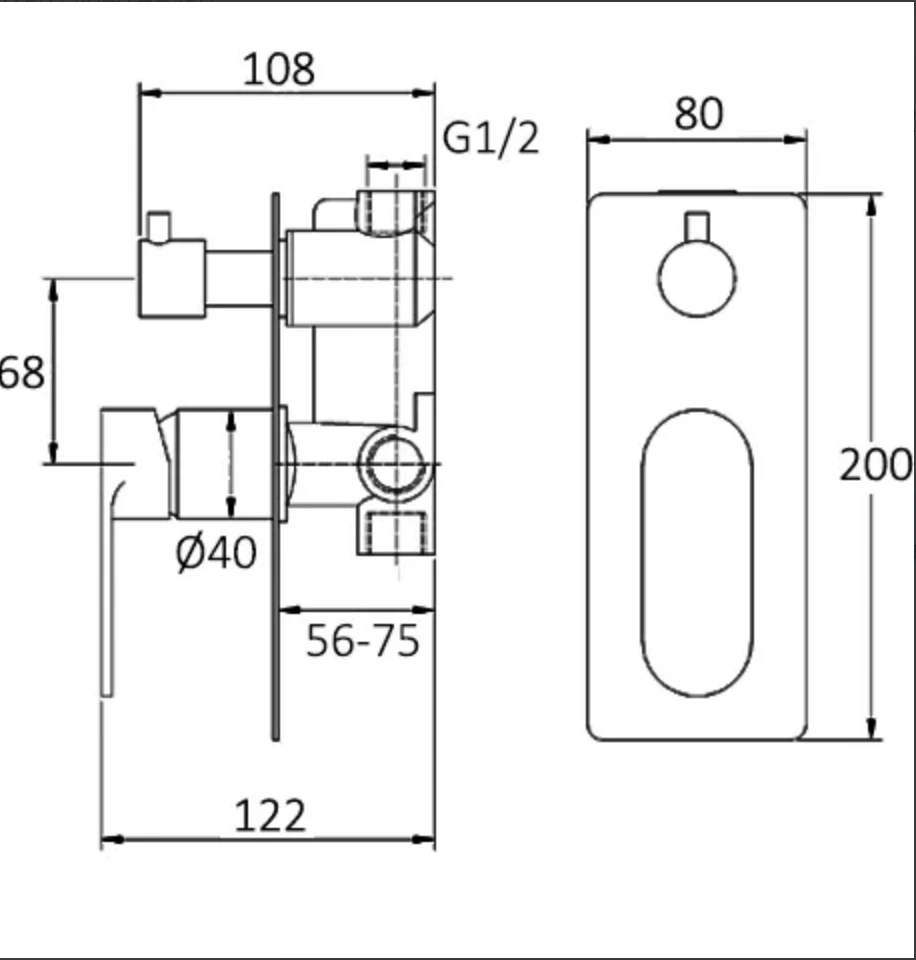 Vetto Diverter Shower Mixer Black 4 Vetto Diverter Shower Mixer Black - Image 2