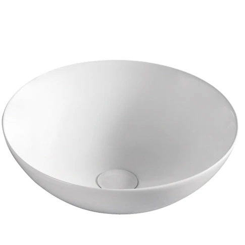 Aulic Argyle White Ceramic Basin (Round: 405x145) 3 Aulic Argyle White Ceramic Basin (Round: 405x145)