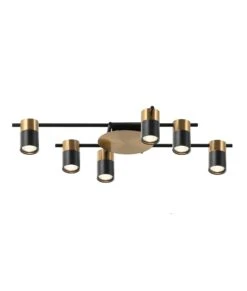 TACHE: Interior Spot Ceiling Lights (with Adjustable Black & Antique Brass Heads) IP20 -Home Furnishings Store TACHE6 32846761 fa31 4da7 bd9f 7a1e46f1ba9e