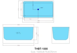 Poseidon Theo Back To Wall Bathtub/ Non Overflow -Home Furnishings Store THBT1000Line