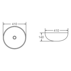 TRIER Round Counter Top Basin Art Bronze 410mm -Home Furnishings Store TR 64 ABSpec