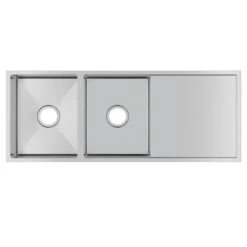 Double Bowl Handmade 304 Stainless Steel Sink II 1160x460mm