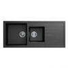 CARYSIL VIVALDI Black Granite Single And 1/2 Kitchen Sink With Drainboard 1160x500mm 2 CARYSIL VIVALDI Black Granite Single And 1/2 Kitchen Sink With Drainboard 1160x500mm -Home Furnishings Store TWMD 200V01