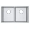 Double Bowl Handmade 304 Stainless Steel Sink 740x440mm
