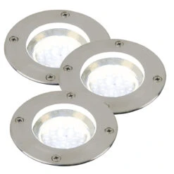 Nordlux Tilos 3-Kit | Recessed Light | Stainless Steel