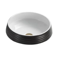 POSEIDON Black & White Basin (Round: 405x405x145mm)