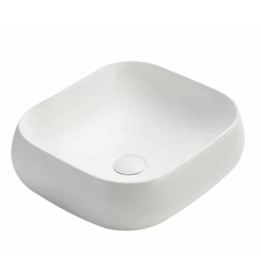 POSEIDON Matte White Ceramic Basin (Rectangle: 450x400X145) 3 POSEIDON Matte White Ceramic Basin (Rectangle: 450x400X145)
