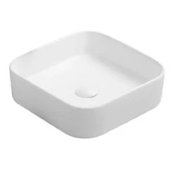 POSEIDON Matte White Ceramic Basin (Square: 370x370x110)
