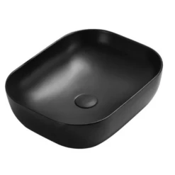 POSEIDON Matte Black Ceramic Basin (Rectangle: 505x405x140)