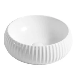 POSEIDON Matte White Ceramic Basin (Round: 400x400x140mm)