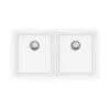 ARETE White Granite Quartz Stone Double Kitchen Sink 838x476mm -Home Furnishings Store WH8347.KS02