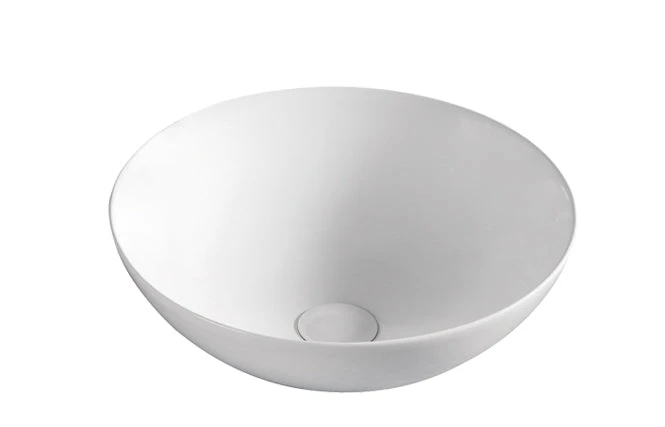 Aulic Argyle White Ceramic Basin (Round: 405x145) 4 Aulic Argyle White Ceramic Basin (Round: 405x145) - Image 2