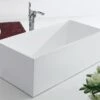 ABS Lotus Gloss White Square Bathtub 2 ABS Lotus Gloss White Square Bathtub -Home Furnishings Store Y9EPGABI
