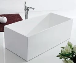 ABS Lotus Gloss White Square Bathtub