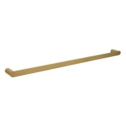 Bellino Brushed Yellow Gold Solid Brass Single Towel Rail 800mm