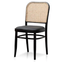 Calibre CDC6382-SD Black Cushion Dining Chair - Natural Rattan -Home Furnishings Store bonilla black cushion dining chair natural rattan DC6382 SD 2 1100x a52af555 71a0 454c 9d42 5dfd150367e1