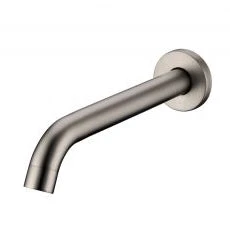 LUCID PIN Series Round Brushed Nickel Bathtub/Basin Wall Spout