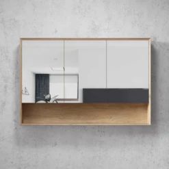 BYRON Mirror Shaving Cabinet 1200mm Natural Oak