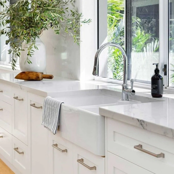 CHESTER Fireclay Butler Kitchen Sink 80 X 50 Matte White (Double Bowl) 3 CHESTER Fireclay Butler Kitchen Sink 80 X 50 Matte White (Double Bowl)