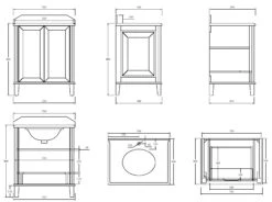 Coventry 750 X 550 Satin White Vanity With Real Marble Top & Ceramic Undercounter Basin -Home Furnishings Store co75 page 001