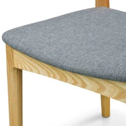 Calibre CDC182 Elbow Dining Chair - Natural With Light Grey Fabric Seat -Home Furnishings Store dc182 8 1100x e8440fd5 c8ae 4d12 9c07 026105e98eea