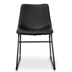 Calibre CDC2084-SE Industrial Dining Chair - Black PU (Set Of 2)