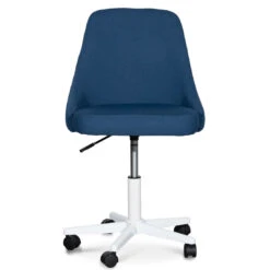 Calibre COC6239-UN Space Blue Fabric Office Chair - White Base